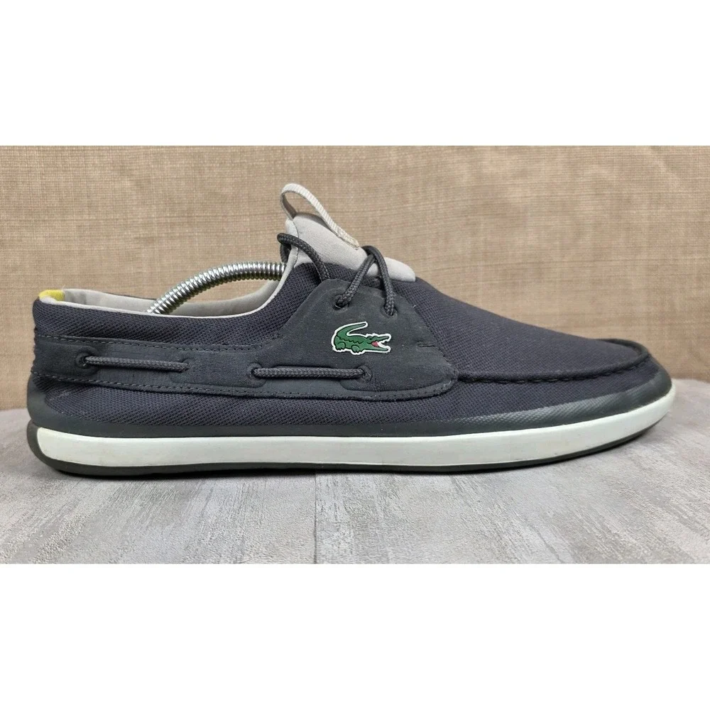 Lacoste L.AndSailing Navy Blue Nautical Ocean Beach Boat Shoes Men's‎ Size 11.5